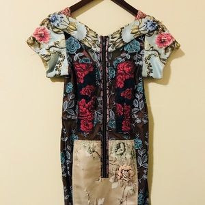 Byron Lars Anthropologie Pieced Brocade Dress